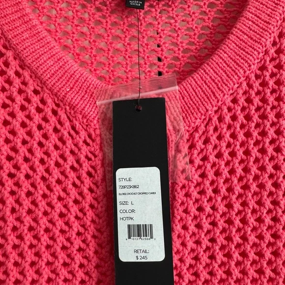 New TOCCIN Hot Pink Knit Sweater. Size: L - Picture 11 of 11
